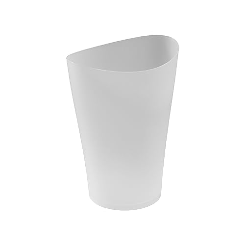 Compact Plastic Wastebasket 9 Quart Open Vanity Trash Can