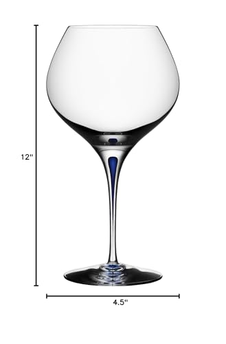 Orrefors Intermezzo Blue 20oz Crystal Bouquet Glass - Handmade Swedish Design