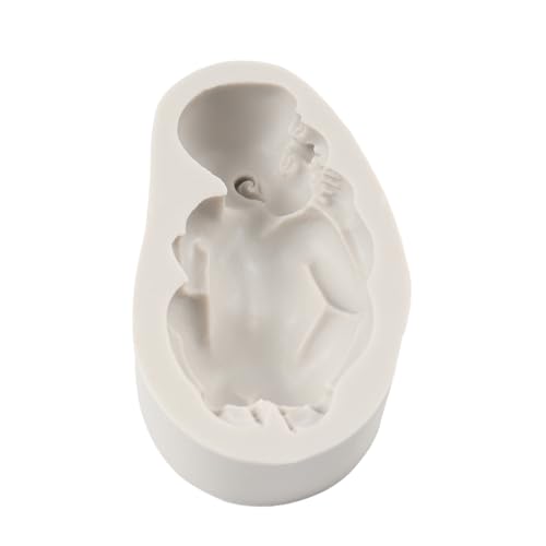 QDMOLDS Sleeping Baby Silicone Fondant Mold – 1pc Baby Candy Chocolate Mold, Style A