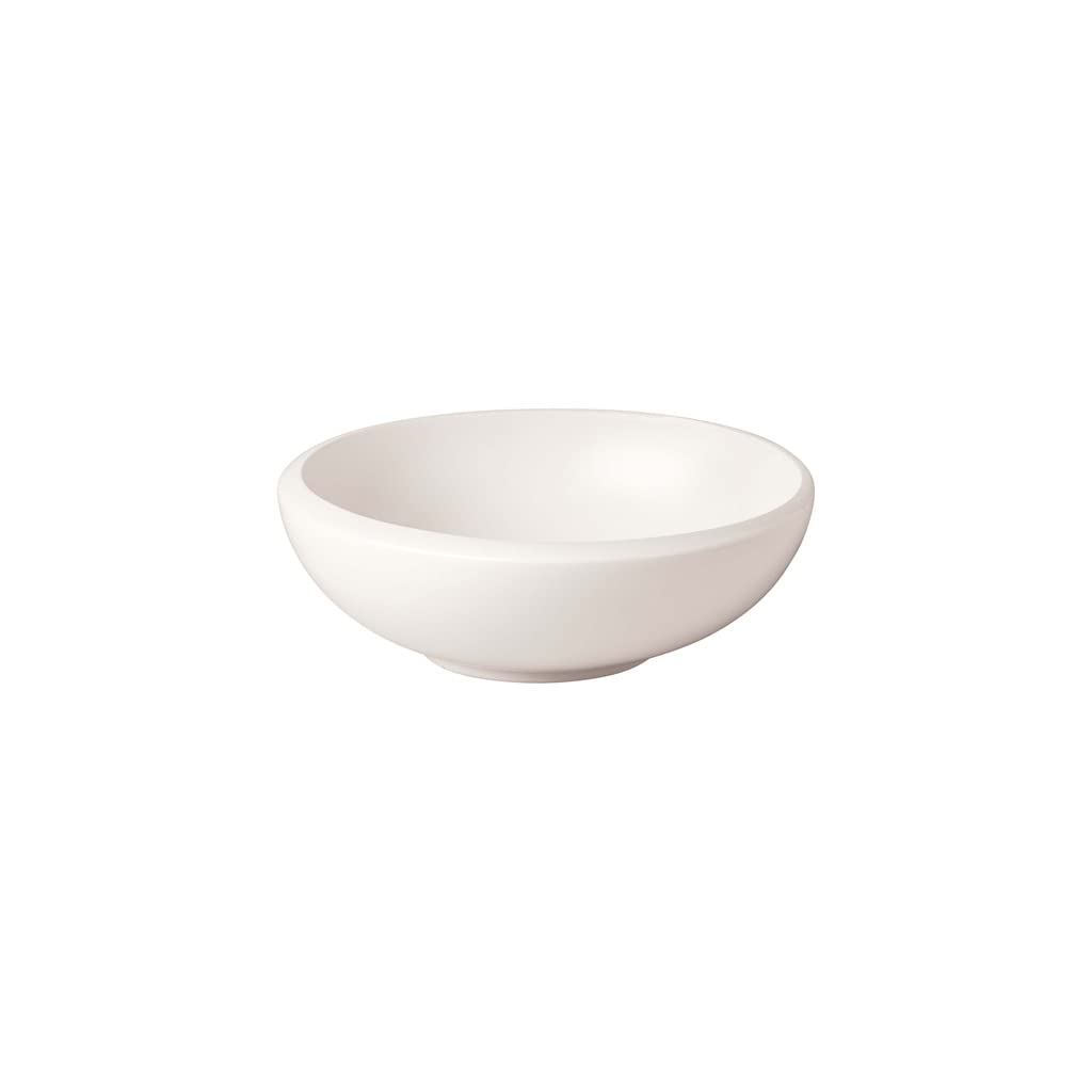 Villeroy & Boch NewMoon Individual Bowl for Delicious Desserts or Sauces, Premium Porcelain, White, Dishwasher Safe