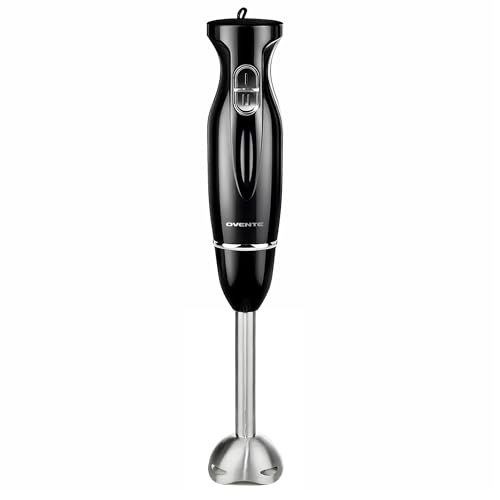 300W Electric Immersion Hand Blender - 2-Speed Stick Mixer (Black)