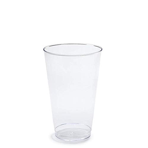 100 Pack 14 oz Clear Plastic Cups - Disposable Tumblers for Weddings