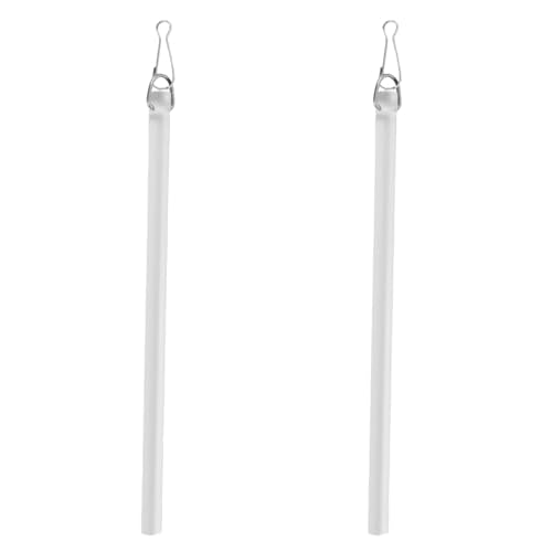 17-Inch Invisible Acrylic Curtain Pull Wand Set - 2 Pack