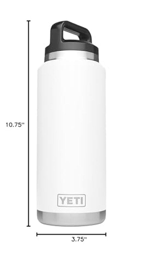 YETI Rambler 36 oz Bottle, Vacuum Insulated, Stainless Steel with TripleHaul Cap, White