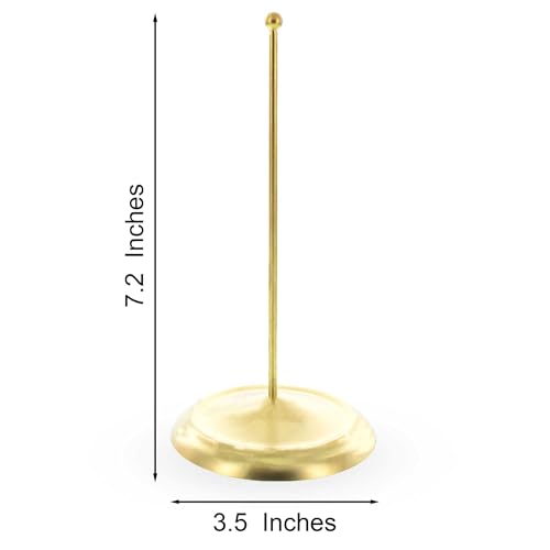 Gold Metal Christmas Tree Topper Display Stand - 7.2 Inch Finial Holder