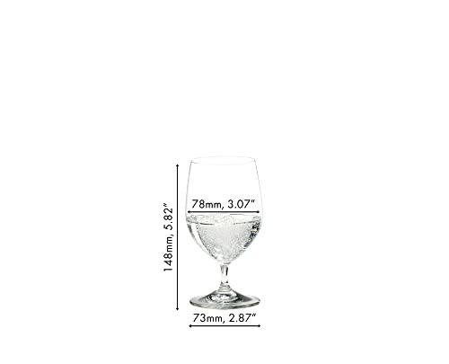 Elegant Crystal Water Glass Set, 12.35 oz Short Stem Glasses, Set of 2
