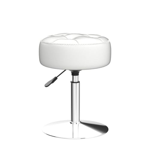 Adjustable Vanity Stool, 360° Swivel Makeup Chair with Faux Leather Seat