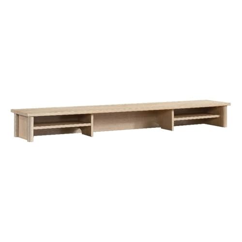 Natural Maple Desk Organizer Hutch with Adjustable Shelves