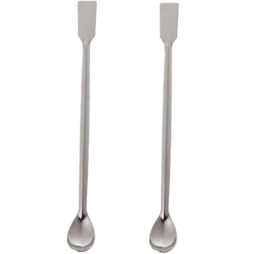 Fuzdaycu 2 Pcs Stainless Steel Melting & Stirring Spoons for Gold Silver Refining