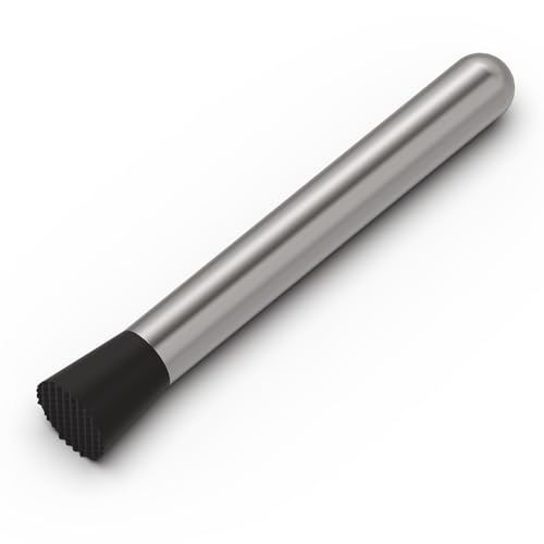 Ohtomber 8-Inch Stainless Steel Cocktail Muddler for Drinks & Bar Tools