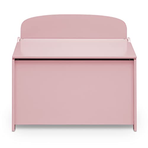Deluxe Wooden Toy Chest with Slow-Closing Safety Lid, Dusty Rose
