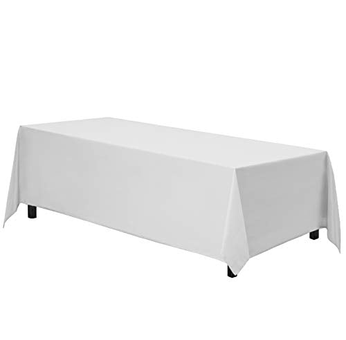 90 x 132 Inch Rectangular Polyester Tablecloth for 6-Foot Tables