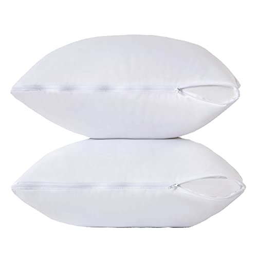 Waterproof 18x18 Pillow Protectors - Bamboo Viscose Featherproof Cover (2 Pack)
