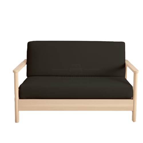 Twin XL Armless Futon Cover - 100% Cotton, Machine Washable, Black