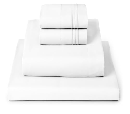 Mellanni Iconic 4-Piece Microfiber Queen Sheet Set, White