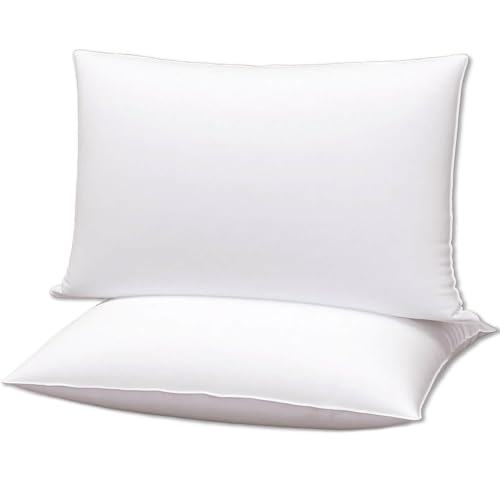 Ultra Thin Down Alternative Bed Pillows Set of 2 - 20x26in