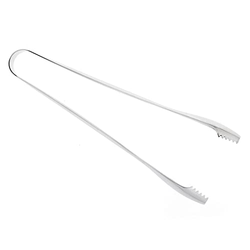Barfly Ice Tong 7.1 Inch Stainless Steel Barware Tongs - Ergonomic Ice Handling Tool