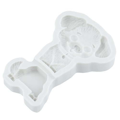 QDMOLDS Sitting Puppy Dog Silicone Fondant Mold – Non-Stick Candy & Cake Topper