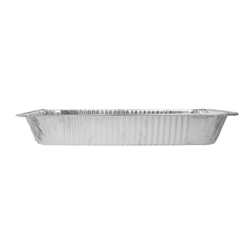 Restaurantware-Foil Lux 20.75 x 12.75 Inch Foil Pans, 25 Deep Trays - Lids Sold Separately, Full-Size, Oven-Ready, Aluminum Disposable Baking Pans,Freezable