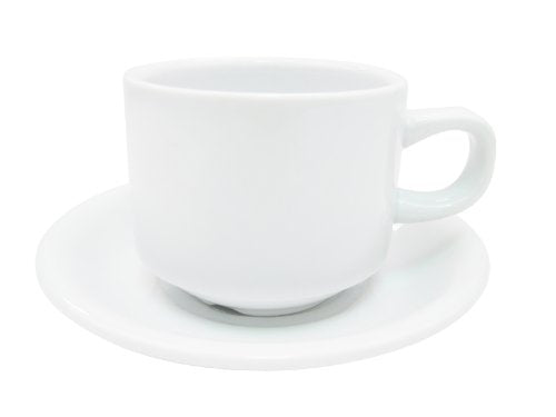 CAC China RCN-2 Clinton 6-Inch Super White Porcelain Saucer - Box of 36
