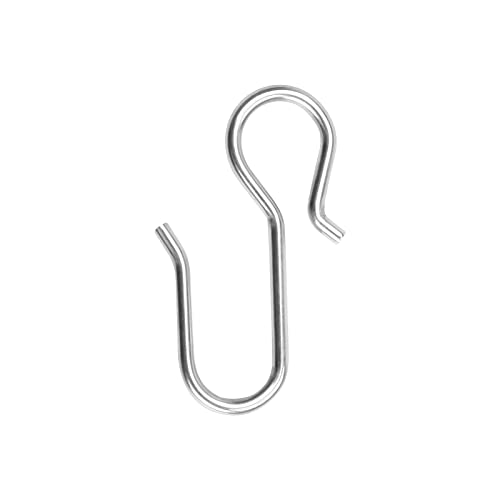 30-Piece Stainless Steel S-Shaped Curtain Track Hooks - 1.375 Inch