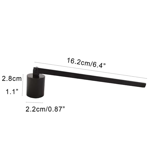 Candle Snuffer Extinguisher with Long Handle - Black Stainless Steel