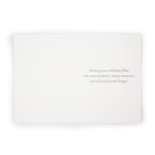 Elegant Birthday Card for Women, 5x7 Gold Foil Greeting Card