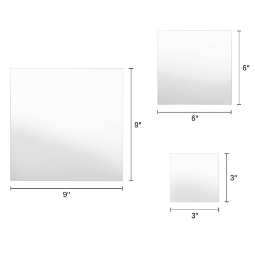 Set of 7 Square Wall Mirrors - Decorative Modern Wall Decor for Home