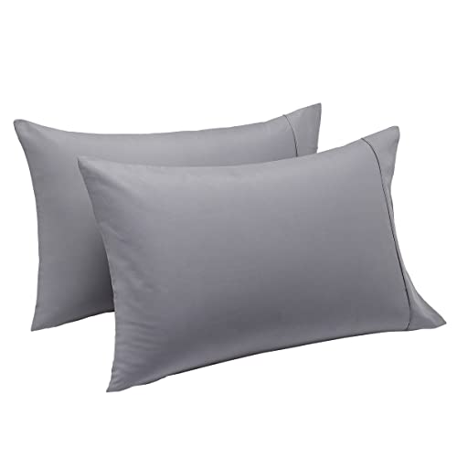 Standard Pillowcase Set, Soft Microfiber Bedding - Dark Gray, 20 x 30 Inch