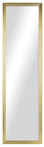Full Length Over-the-Door Mirror - 13x49 Inch Wall Hanging Mirror with Frame