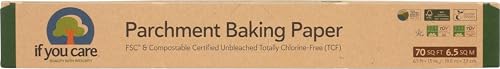 Unbleached Parchment Baking Paper Roll - Non-Stick Silicone Coated, 70 Sq Ft