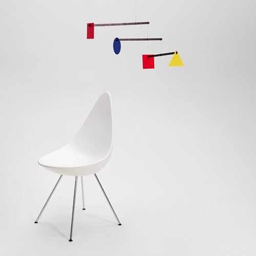 Bauhaus Hanging Mobile - 26-Inch Handmade Beech Wood Kinetic Art Sculpture