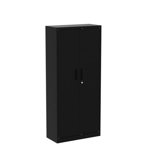 71" Tall Steel Lockable Garage Storage Cabinet with 5 Adjustable Shelves