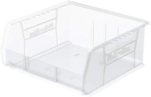 Clear Plastic Stackable Storage Bins 11x11x5 Inch 6-Pack