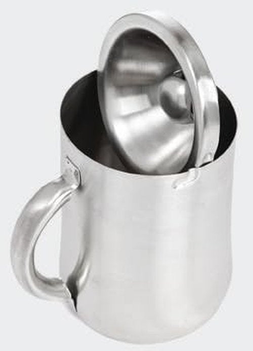 5 Inch Brushed Stainless Personal Spittoon with Removable Top