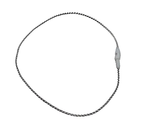 100 Pack Silver Precut String Hangers with Snap Fasteners for Ornaments