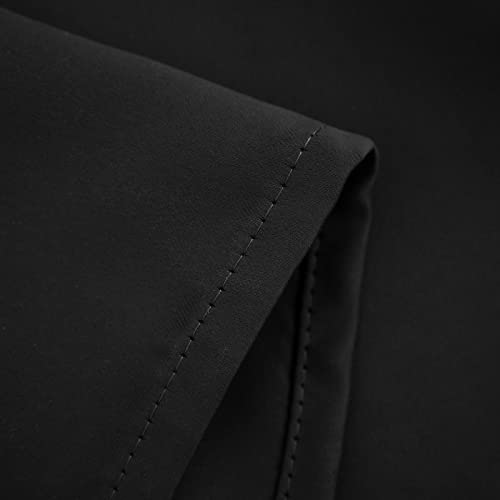 Short Blackout Curtains - 24 Inch Tier Curtains for Small Windows, 2 Panels