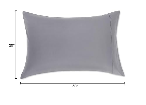 Standard Pillowcase Set, Soft Microfiber Bedding - Dark Gray, 20 x 30 Inch