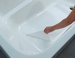 Adhesive Vinyl Anti-Slip Bath Mat 16" x 40" - Non-Skid Safety Mat