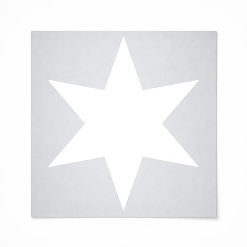 8-Inch Six-Pointed Star Reusable Mylar Stencil for DIY Craft Projects