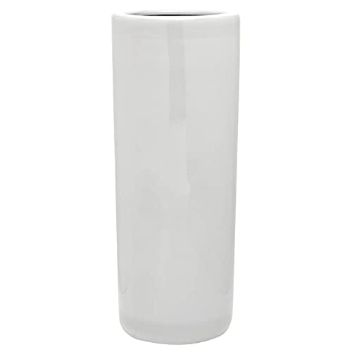 24-Inch Antique White Porcelain Umbrella Stand for Entryway Decor