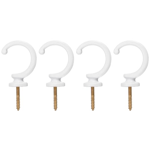 Aluminum Alloy Curtain Holdbacks, Wall Mounted Drapery Hooks - 4 Pack