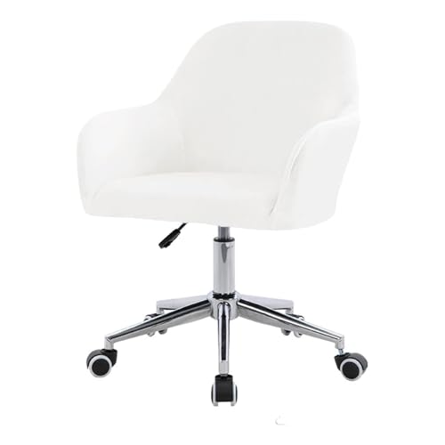 Stretch Velvet Office Chair Slipcover with Arms - Non-Slip Protector