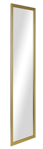 13" x 49" Full Length Mirror - Gold Over-the-Door or Wall-Mounted