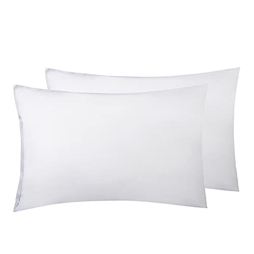Waterproof Vinyl Pillow Protectors - 2-Pack Standard Zippered Encasement