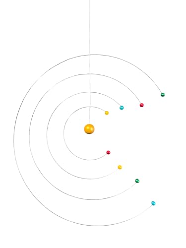 Solar System Hanging Mobile Ornament with Kinetic Planet Beads