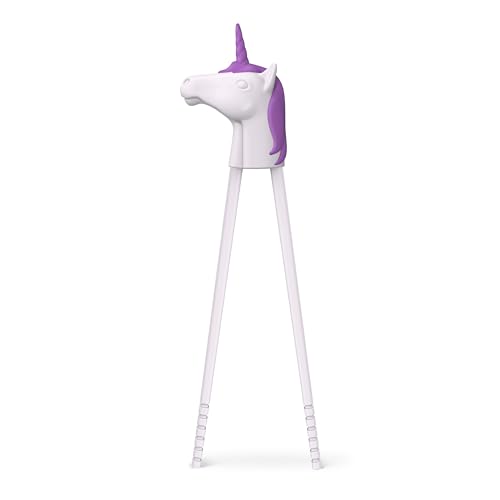 Unicorn Interactive Training Chopsticks for Kids, Reusable Learning Utensils
