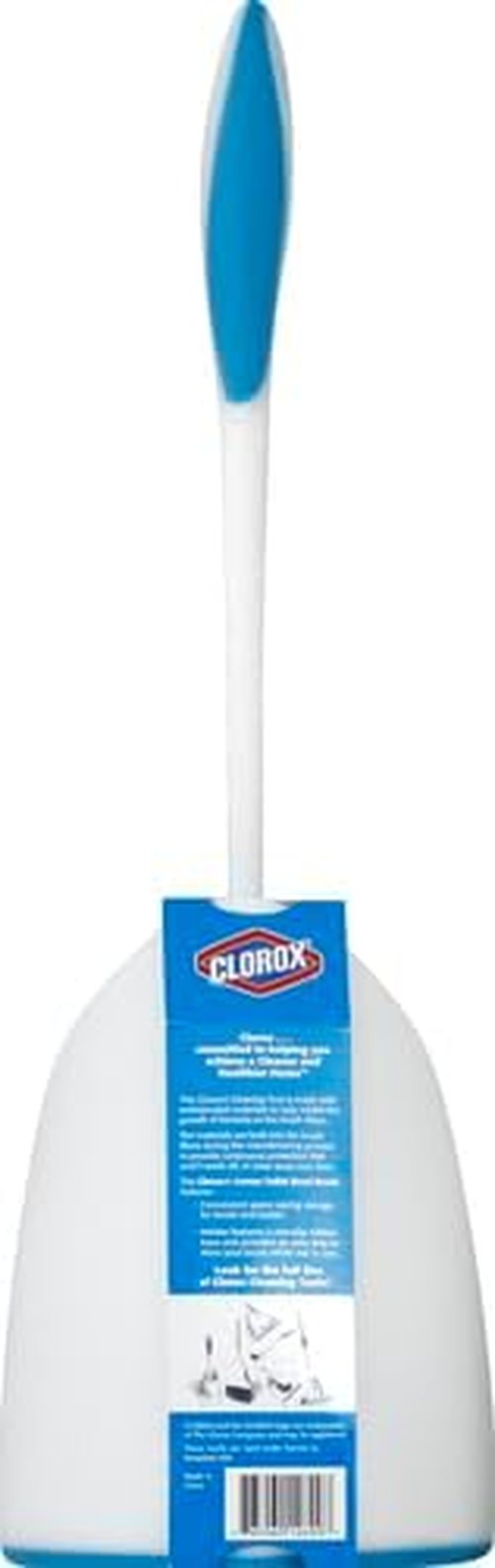 Clorox Toilet Bowl Brush - Under-Rim Design with Corner Storage Caddy | 16 x 5 x 5.5 Inches