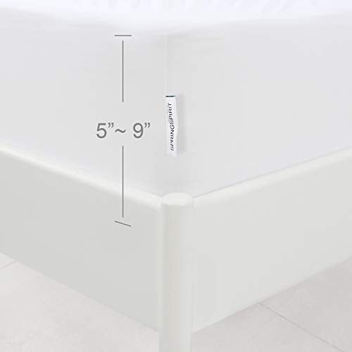 Queen Size Box Spring Cover - Elastic Woven Bed Skirt Alternative