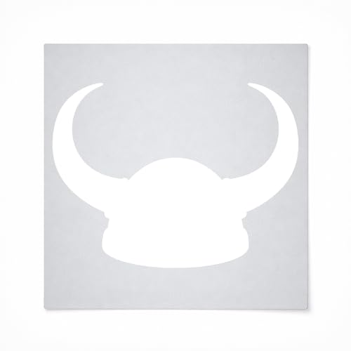 Viking Helmet Reusable Mylar Stencil - 16-Inch DIY Art & Craft Template